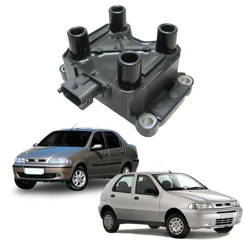 GAUSS - GC4206 - BOBINA DE IGNIÇÃO DOBLÒ 1.3 MPI 16V 01-06, PALIO/ SIENA/ WEEKEND 1.0/ 1.3 MPI 16V, FIRE 1.0 8V 01-05.