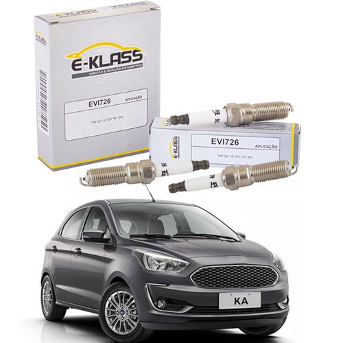 Jogo 3 Velas Ford Ka 1.0 12v 3cc 2014 2015 2016 - 53811 - EVI726