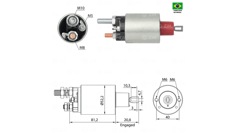 Porta escova partida bosch unifap uf-1.316/4