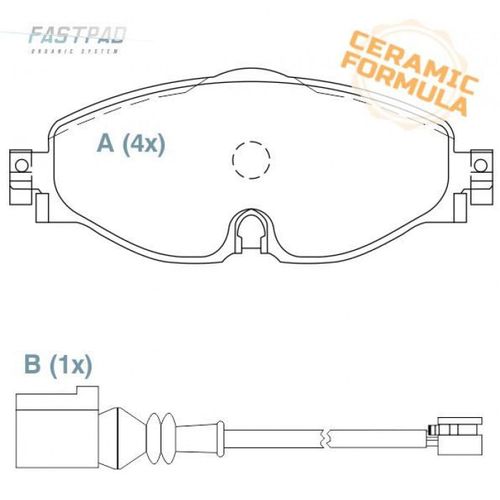 PASTILHA FREIO / A-3 12- 1.2/1.4/1.6/1.8 8/16V TFSI/TDI / WILLTEC FP211