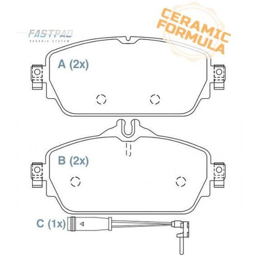 PASTILHA FREIO / C-180 14- / WILLTEC FP260