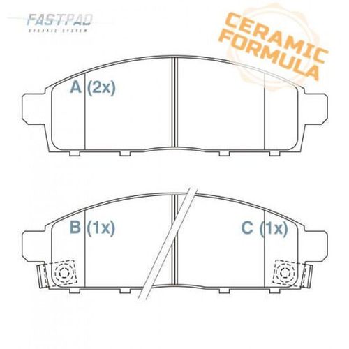 PASTILHA FREIO / L-200 06- 2.5/3.2/3.5 TRITON / WILLTEC FP696