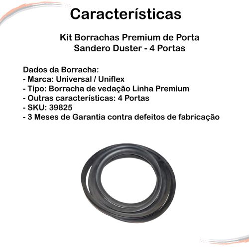 Kit Borrachas Pvc Flexível Do Para-brisa Ranger Após 12
