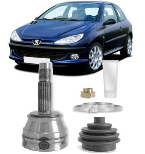 Junta Homocinetica Peugeot 206 1.0 16v de 1999 a 2008 Sem Abs