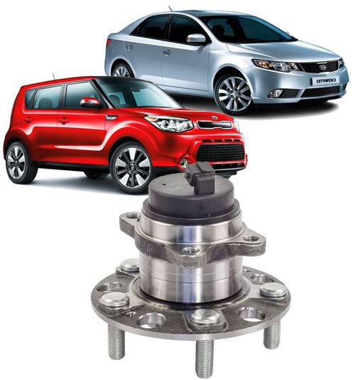 Cubo de Roda Traseiro Com Rolamento Kia Cerato E Kia Soul 5 Furos Com Abs