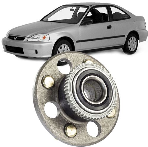 Cubo De Roda Traseiro com rolamento Civic 1.5 e 1.6 16v de 1993 à 2000 - Com ABS