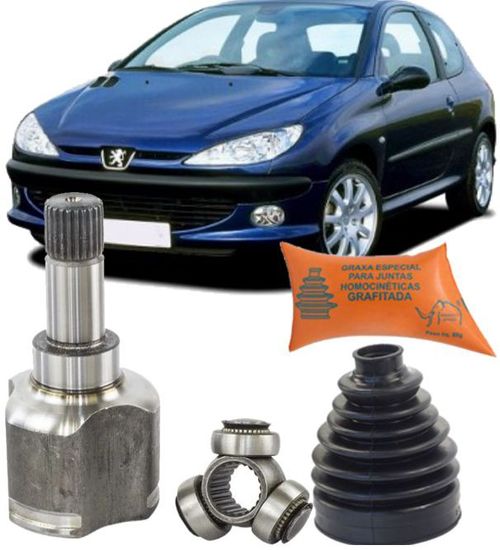 Tulipa Trizeta e Coifa Peugeot 206 1.0 16V de 1999 à 2009 - Ld Esquerdo