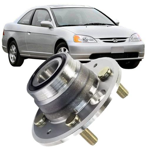 Cubo De Roda Traseiro com rolamento Honda Civic 1.7 de 2001 ate 2006 Sem Freio Abs