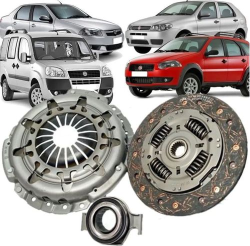 Kit de embreagem Palio Uno Ideia Doblo Siena 1.0 1.3 e 1.4 Fire de 2000 à 2017