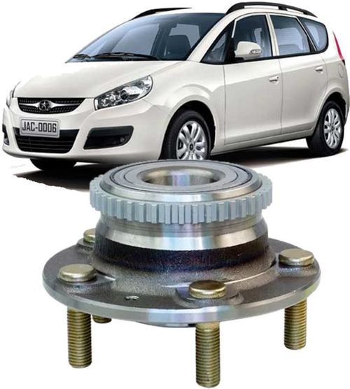 Cubo de Roda Traseira com Rolamento Jac Motors J6 e  J5 Com ABS de 2011 à 2016