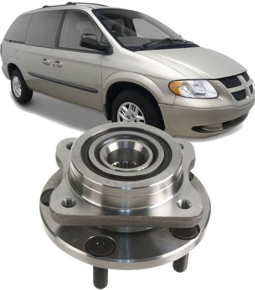 Cubo de Roda Dianteira Com Rolamento Chrysler Grand Caravan 3.3 e 2.4 de 1995 a 2007 Aro 15 e 16