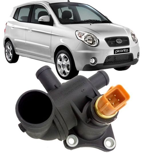 Carcaca Valvula Termostatica Kia Picanto 1.1 e 1.0 12v Com Sensor 25650-02501