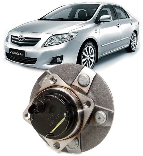 Cubo de Roda Com Rolamento Traseiro Corolla 1.8 16v e 2.0 16v de 2009 a 2014 Com ABS