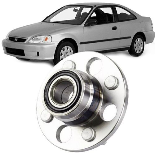 Cubo de Roda Traseiro com rolamento Honda Civic de 96/00 Sem Freio Abs
