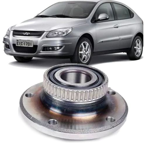 Cubo de Roda Traseiro com Rolamento Chery Cielo 1.6 16v Com Abs