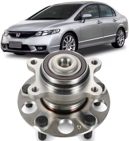 Cubo De Roda Traseiro com Rolamento Honda New Civic apos 2006 Com freio ABS Magnetico