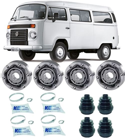 Kit 4 Deslizante Bolacha Homocinetica Kombi 1.4 1.6 de 1997 À 2015