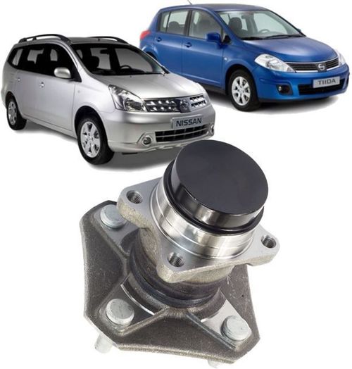 Cubo de Roda com Rolamento Traseiro Tiida e Livina Apos 2007 Sem Abs