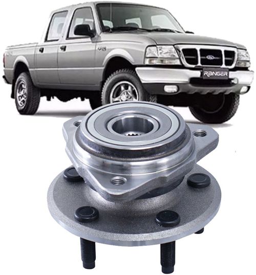 Cubo De Roda Dianteiro Com Rolamento Ranger 4x4 De 2001 à 2012 Sem Freio Abs