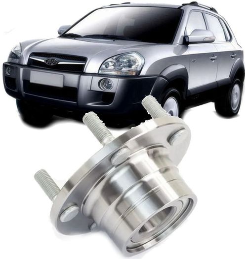 Cubo de roda Traseiro com Rolamento Tucson e Sportage 2.0 16V de 2006 à 2010 - Sem ABS