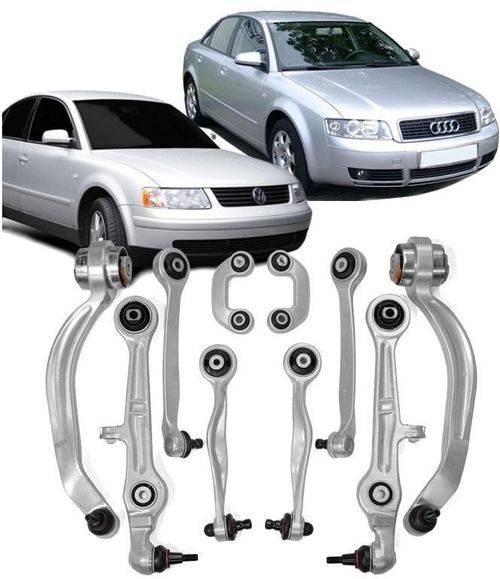 Kit 8 Bracos de suspencao Passat Audi A4 e A6 de 1995 a 2005