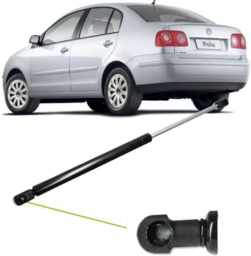 Amortecedor da tampa traseira porta mala Polo Sedan de 2003 à 2014