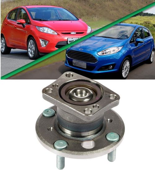Cubo de Roda Traseiro Com Rolamento New Fiesta 1.6 16V Sigma Mexicano de 2010 a 2018
