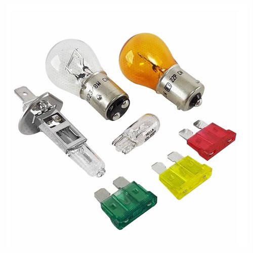 Kit de Lâmpadas H1 Farol Luz Baixa Freio Seta Ré Fusivel 7 Peças Hella