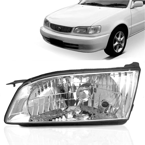 Farol Principal Cromado Lado Esquerdo Toyota Corolla 98 até 2002