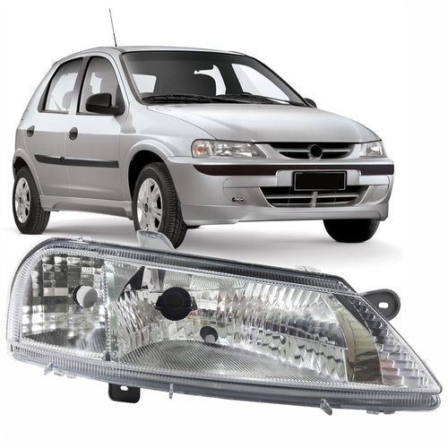 Farol Principal Cromado Chevrolet Celta 2000 até 2006
