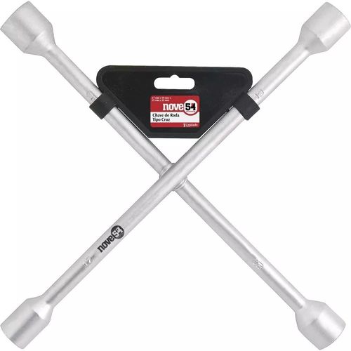 Chave de Roda Tipo Cruz Medidas 17x19x21x23mm Aço Carbono Nove54