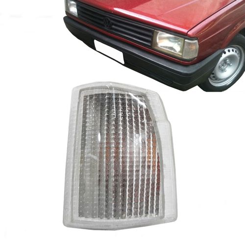 Lanterna do Pisca Dianteiro Lado Esquerdo Cristal Volkswagen Gol Parati Saveiro Voyage G1 87 até 1990