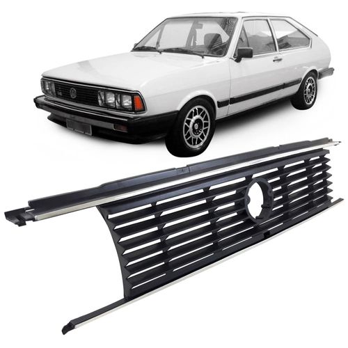 Grade do Radiador Preto com Friso Cromado Passat 1983 até 1988