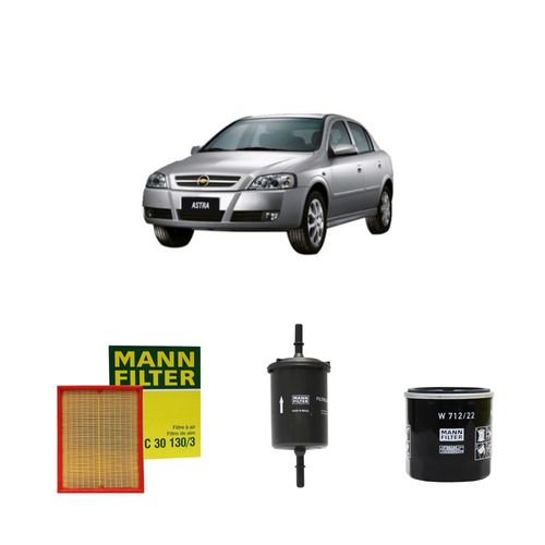 Kit filtros, ar do motor, combustível e óleo lubrificante MANN - ASTRA 2.0 8V MPFI Flex 2007