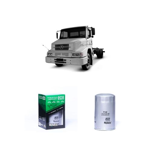 FILTRO ÓLEO REDUX32 OS35 31843301 PSL301 - MERCEDES BENZ 1218 L OM 366 LA DIESEL DE 1996 A 2022