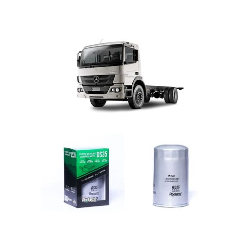 FILTRO ÓLEO REDUX32 OS35 31843301 PSL301 - MERCEDES BENZ OH 1419 OM 366 A DIESEL DE 1/1980 A 2022