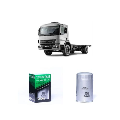 FILTRO ÓLEO REDUX32 OS35 31843301 PSL301 - MERCEDES BENZ 1721 LS-S OM 366 A DIESEL DE 1996 A 2022