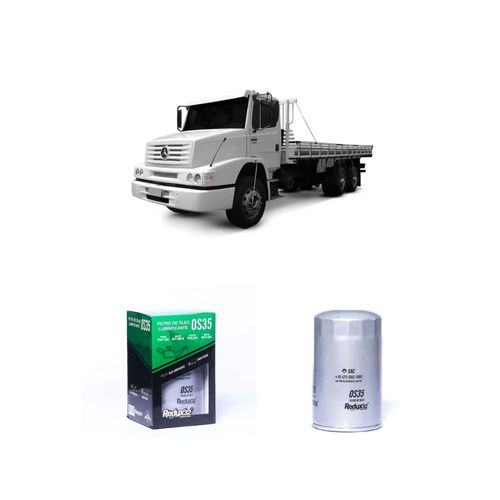 FILTRO ÓLEO REDUX32 OS35 31843301 PSL301 - MERCEDES BENZ 1621 LK OM 366 A DIESEL DE 1996 A 2022