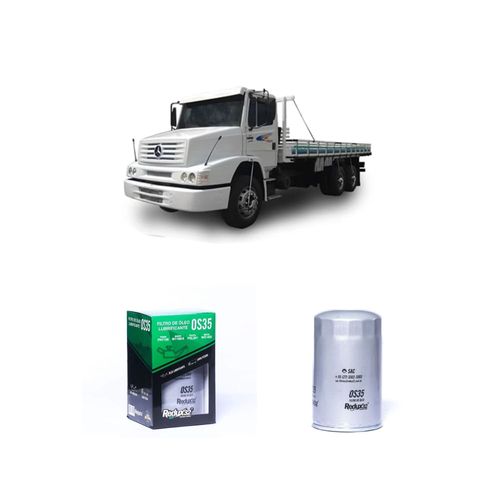 FILTRO ÓLEO REDUX32 OS35 31843301 PSL301 - MERCEDES BENZ 1620 L OM 366 LA DIESEL DE 1/1996 A 2022