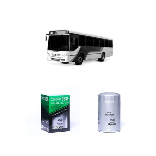 FILTRO ÓLEO REDUX32 OS35 31843301 PSL301 - MERCEDES BENZ OH 1623 LG OM 366 LGA DIESEL DE 1/1998 A 2022