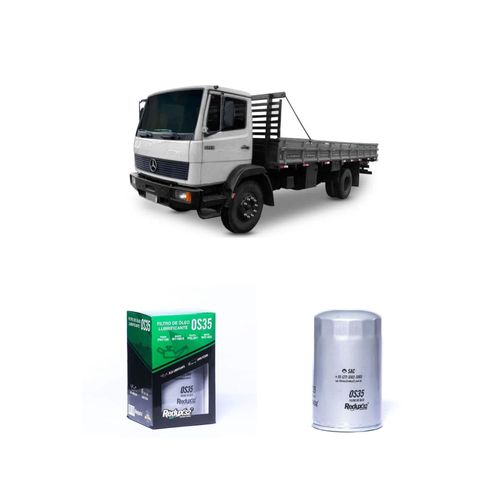 FILTRO ÓLEO REDUX32 OS35 31843301 PSL301 - MERCEDES BENZ 1214 LA OM 366 LA DIESEL DE 1/1996 A 2022