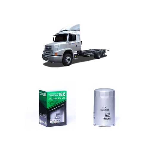 FILTRO ÓLEO REDUX32 OS35 31843301 PSL301 - MERCEDES BENZ OF 1620 OM 366 A DIESEL DE 1/1993 A 2022
