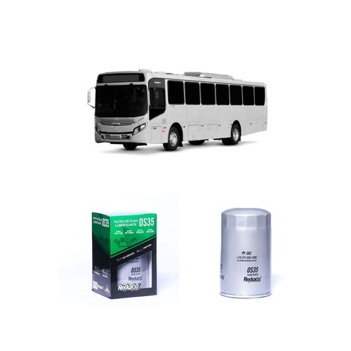 FILTRO ÓLEO REDUX32 OS35 31843301 PSL301 - MERCEDES BENZ OF 1721 OM 366 LA DIESEL DE 1/1997 A 2022