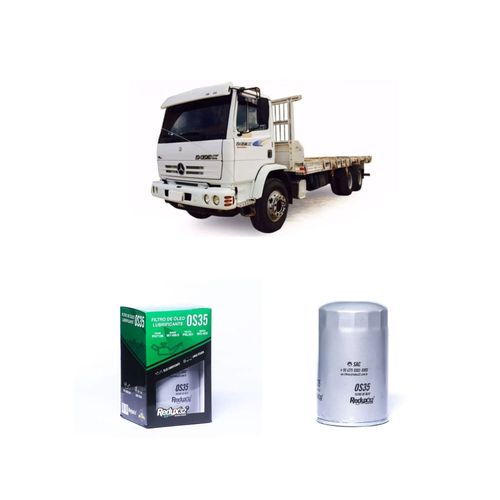 FILTRO ÓLEO REDUX32 OS35 31843301 PSL301 - MERCEDES BENZ CHASSI OF 1722 11.6 L 10V OM 355-5 DIESEL DE 1987 A 1989