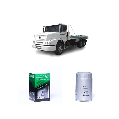 FILTRO ÓLEO REDUX32 OS35 31843301 PSL301 - MERCEDES BENZ 1714L OM 366 LA DIESEL DE 1996 A 2022