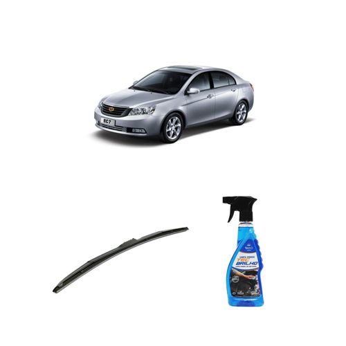 KIT LIMPA VIDROS SPRAY TECBRILHO 500ML PARA-BRISA TECBRIL + PALHETA UNIVERSAL HYBRID 24" REDUX32 GEELY EC7 DE 2014 A 2014