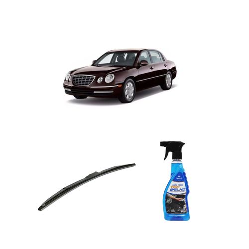KIT LIMPA VIDROS SPRAY TECBRILHO 500ML PARA-BRISA TECBRIL + PALHETA UNIVERSAL HYBRID 24" REDUX32 OPIRUS DE 2003 A 2009