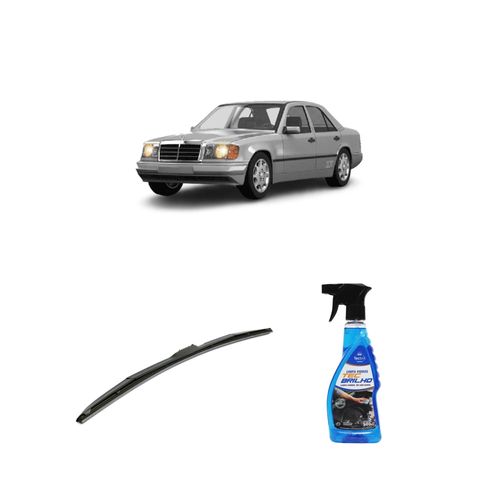 KIT LIMPA VIDROS SPRAY TECBRILHO 500ML PARA-BRISA TECBRIL + PALHETA UNIVERSAL HYBRID 24" REDUX32 MERCEDES BENZ CLASSE C DE 2000 A 2005