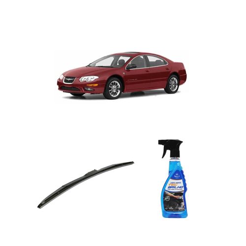 KIT LIMPA VIDROS SPRAY TECBRILHO 500ML PARA-BRISA TECBRIL + PALHETA UNIVERSAL HYBRID 24" REDUX32 CHRYSLER 300 M DE 1998 A 2001