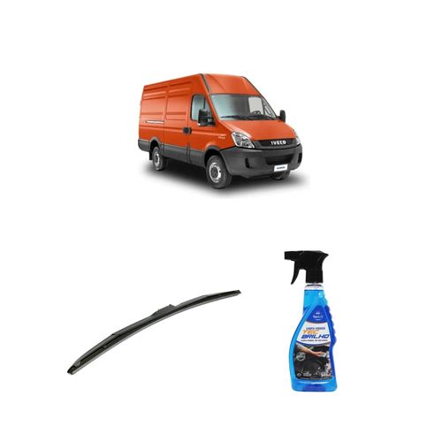 KIT LIMPA VIDROS SPRAY TECBRILHO 500ML PARA-BRISA TECBRIL + PALHETA UNIVERSAL HYBRID 24" REDUX32 DAILY DE 2008 A 2022
